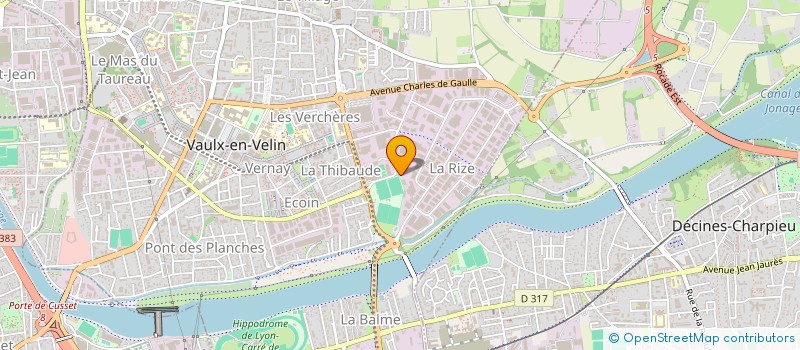 localisation de l'entreprise SOCIETE BAT'X SARL à VAULX-EN-VELIN