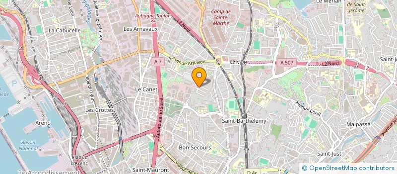 localisation de l'entreprise SOCIETE BATIMENT PLOMBERIE CHAUFFAGE à MARSEILLE