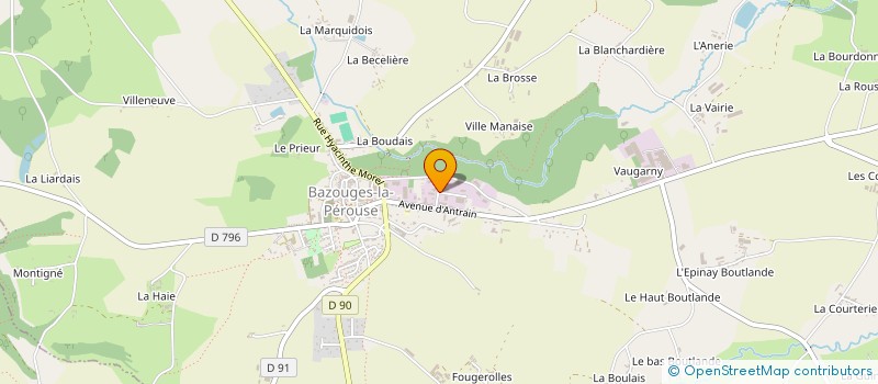 localisation de l'entreprise SOCIETE BAZOUGEAISE DU MEUBLE à BAZOUGES-LA-PEROUSE