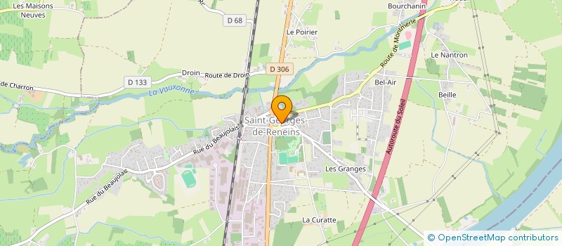 localisation de l'entreprise SOCIETE BEAUJOLAISE D'ODONTO-STOMATOLOGIE  SAINT-GEORGES-DE-RENEINS