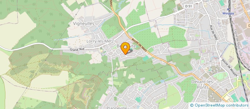 localisation de l'entreprise SOCIETE BECKER-SARAZIN  LORRY-LES-METZ