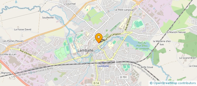 localisation de l'entreprise SOCIETE BELLEVUE PERRIN  LAMBALLE-ARMOR