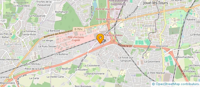 localisation de l'entreprise SOCIETE BERCHOTTE à JOUE-LES-TOURS