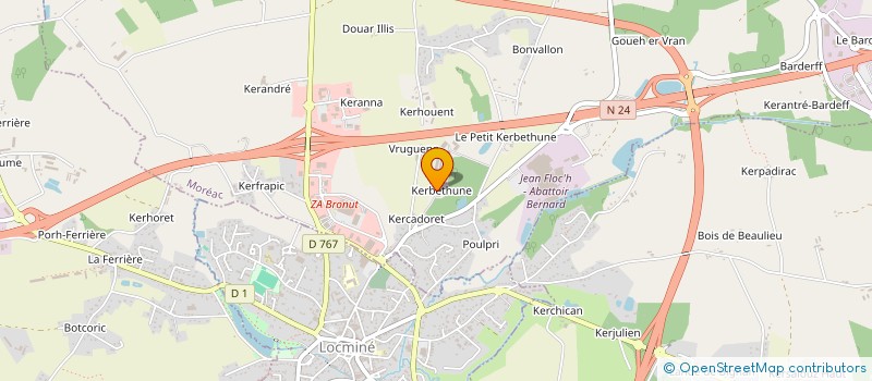 localisation de l'entreprise SOCIETE BERNARD à MOREAC