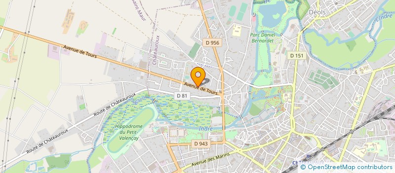 localisation de l'entreprise SOCIETE BERRICHONNE ALMENTATION ANIMALE à CHATEAUROUX