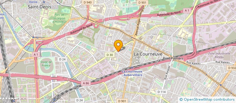 localisation de l'entreprise SOCIETE BERZOU à LA COURNEUVE