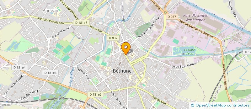 localisation de l'entreprise SOCIETE BETHUNOISE D'EXPERTISE COMPTABLE à BETHUNE