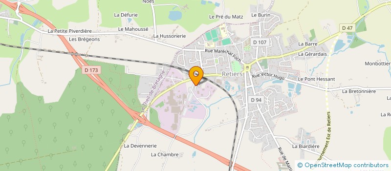 localisation de l'entreprise SOCIETE BEURRIERE DE RETIERS  RETIERS