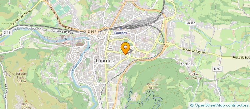localisation de l'entreprise SOCIETE BIGOURDANE DE TRAVAUX PUBLICS à LOURDES