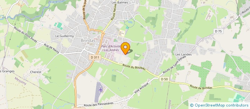 localisation de l'entreprise SOCIETE BLANCHISSERIE ODIN à BRINDAS