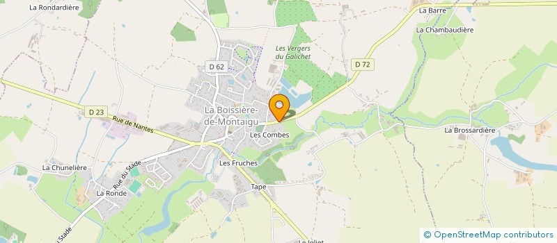 localisation de l'entreprise SOCIETE BOISSIERIENNE DE CONFECTION  LA BOISSIERE-DE-MONTAIGU