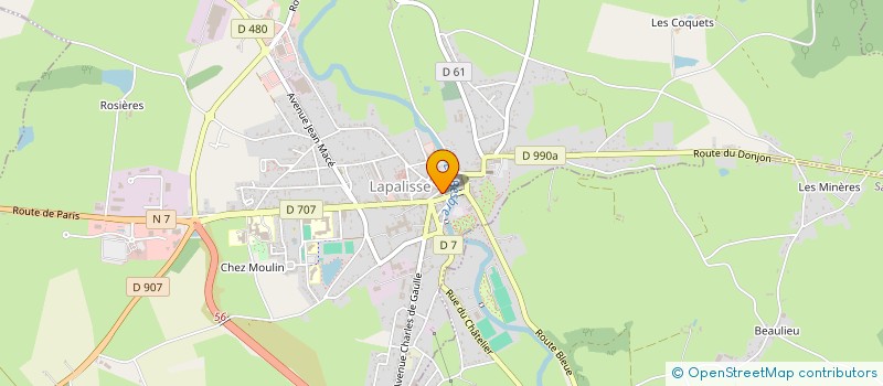 localisation de l'entreprise SOCIETE BOULANGERIE CHARPENTIER  LAPALISSE