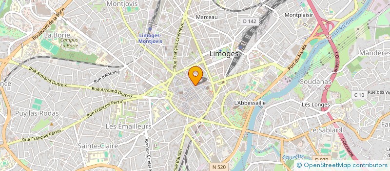 localisation de l'entreprise SOCIETE BOULOGNE SPORT ET DISTRIBUTION à LIMOGES