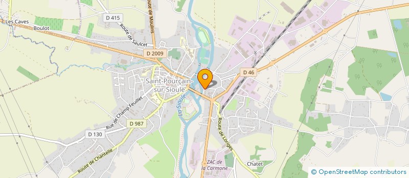 localisation de l'entreprise SOCIETE BOURBONNAISE DE TRANSPORTS à SAINT-POURCAIN-SUR-SIOULE