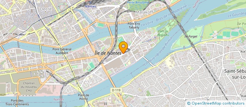 localisation de l'entreprise SOCIETE BOURDEAU LEBRIN à NANTES