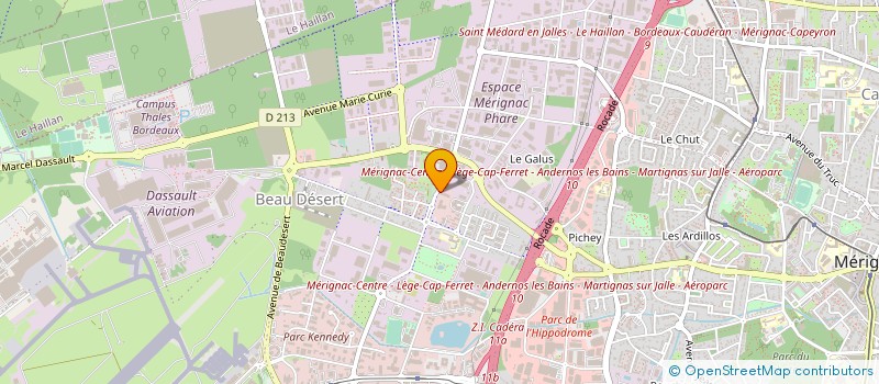 localisation de l'entreprise SOCIETE BOURDET à MERIGNAC