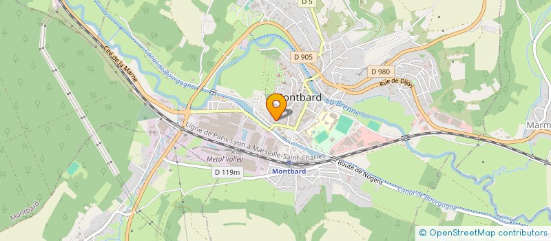 localisation de l'entreprise SOCIETE BOURGOGNE CROISIERES à MONTBARD
