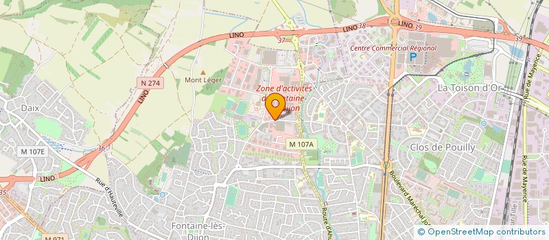 localisation de l'entreprise SOCIETE BOURGUIGNONNE DE SERVICES ET DE FINANCEMENT à FONTAINE-LES-DIJON