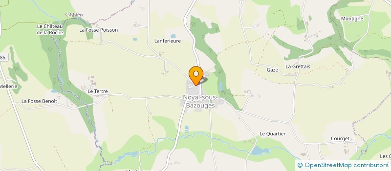 localisation de l'entreprise SOCIETE BRETONNE D'ETUDES ET DE REALISATIONS ELECTRIQUES ET PLOMBERIE  NOYAL-SOUS-BAZOUGES