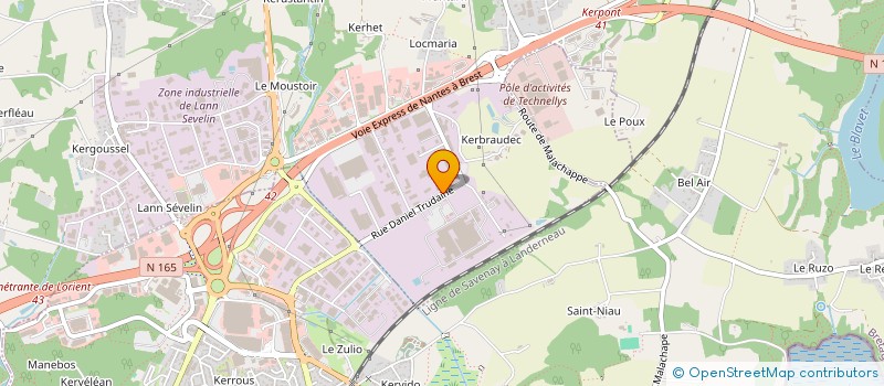 localisation de l'entreprise SOCIETE BRETONNE FONDERIE MECANIQUE à CAUDAN