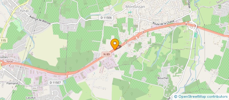 localisation de l'entreprise SOCIETE BRETONNET SERVICE AQUITAINE  MONTUSSAN