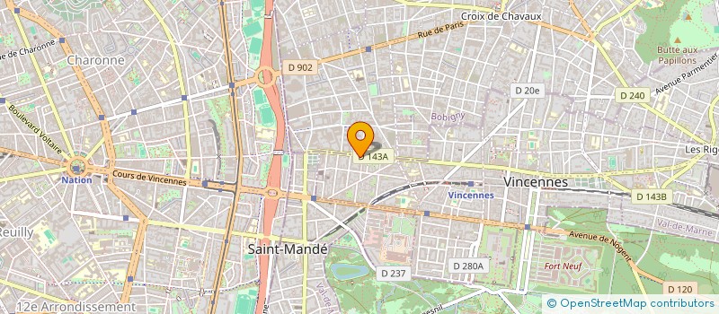 localisation de l'entreprise SOCIETE BRICOLETOU  VINCENNES