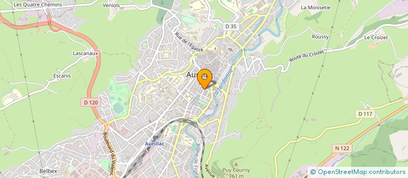 localisation de l'entreprise SOCIETE C&J à AURILLAC