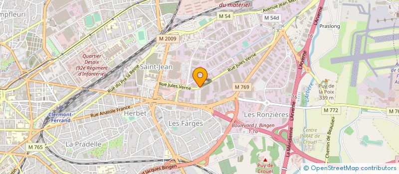 localisation de l'entreprise SOCIETE CAILLOT  CLERMONT-FERRAND