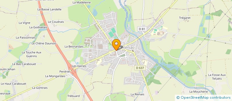 localisation de l'entreprise SOCIETE CAISSE DE CREDIT MUTUEL  TINTENIAC