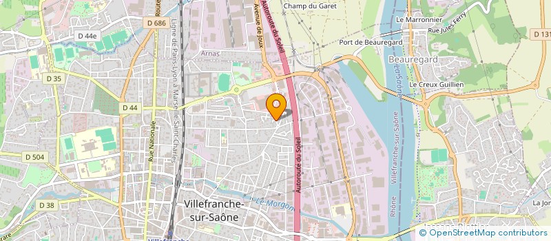 localisation de l'entreprise SOCIETE CALADOISE DE MACONNERIE à VILLEFRANCHE-SUR-SAONE