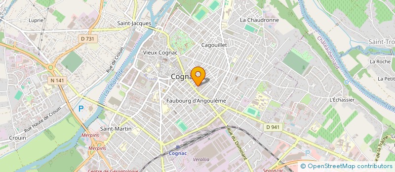 localisation de l'entreprise SOCIETE CANINE COGNAC à COGNAC