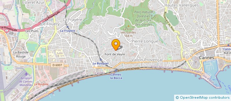 localisation de l'entreprise SOCIETE CANNOISE ROUTIERE à CANNES