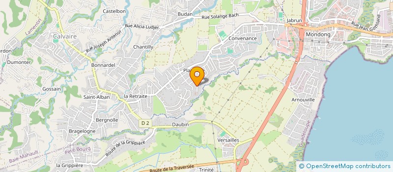 localisation de l'entreprise SOCIETE CARAIBEENNE DE RENOVATION, CONSTRUCTION ET DE GESTION  BAIE-MAHAULT