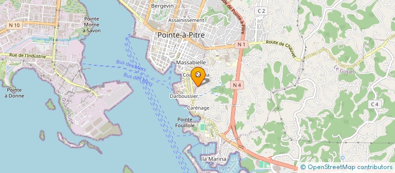 localisation de l'entreprise SOCIETE CARIBEENNE DE TRAVAUX PUBLICS ET DE TRANSPORT à LES ABYMES