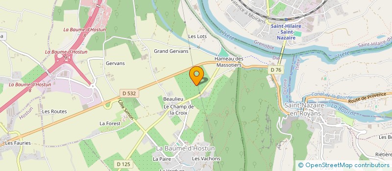 localisation de l'entreprise SOCIETE CARRETEY  BAUME-D HOSTUN (LA)