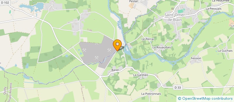 localisation de l'entreprise SOCIETE CARRIERES LOUCHART à GUENROUET
