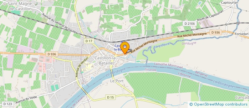 localisation de l'entreprise SOCIETE CASTILLONNAISE DE SERVICES  CASTILLON-LA-BATAILLE