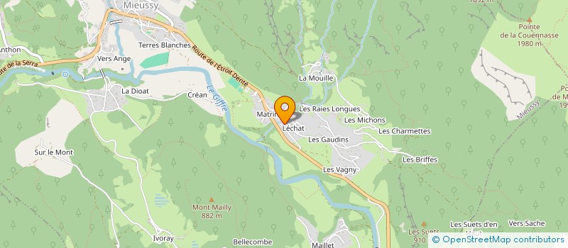 localisation de l'entreprise SOCIETE CAVAGNOUD AUTOMOBILES à MIEUSSY