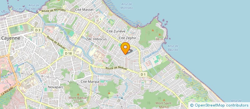 localisation de l'entreprise SOCIETE CAYENNAISE DU BATIMENT  CAYENNE