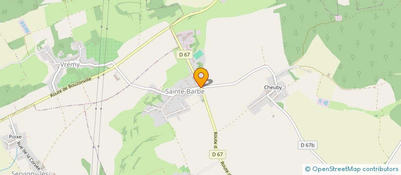 localisation de l'entreprise SOCIETE CHAMPENOISE DE PRESTATIONS COMMERCIALES  SAINTE-BARBE