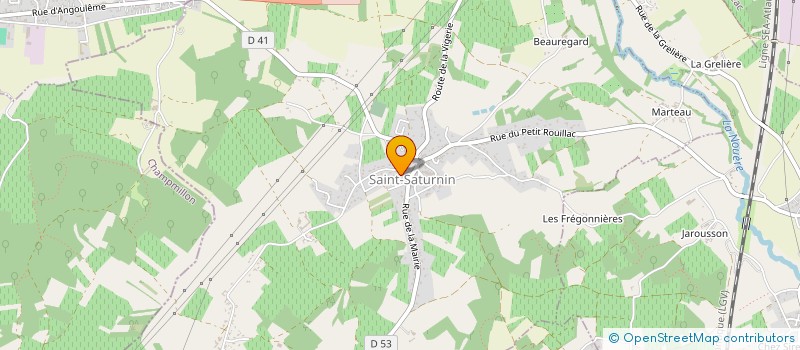 localisation de l'entreprise SOCIETE CHARENTAISE INGENIERIE & MAINTENANCE D'OUVRAGE D'ART à SAINT-SATURNIN