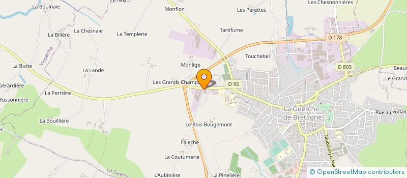 localisation de l'entreprise SOCIETE CHAUDRONNERIE ORHAND  LA GUERCHE-DE-BRETAGNE