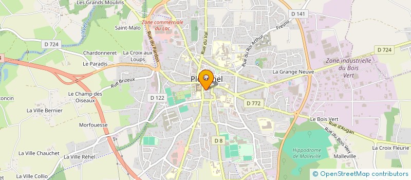 localisation de l'entreprise SOCIETE CHAUFFAGE ALLAIN-MOISAN  PLOERMEL