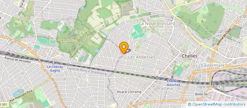 localisation de l'entreprise SOCIETE CHELLOISE DES TRAVAUX PUBLICS S.C.T.P.  CHELLES