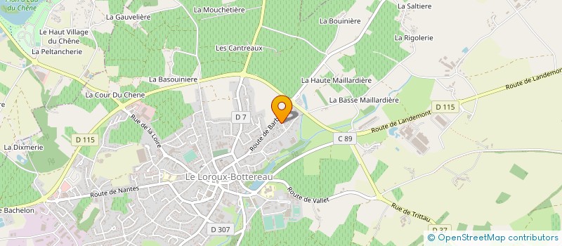localisation de l'entreprise SOCIETE CHENAIS BATIMENT à LE LOROUX-BOTTEREAU