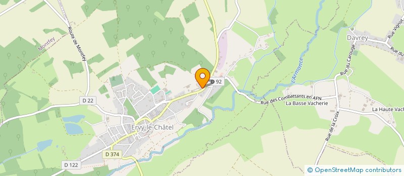 localisation de l'entreprise SOCIETE CHUPP à ERVY-LE-CHATEL