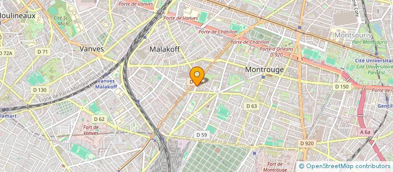 localisation de l'entreprise SOCIETE CIIVILE IMMOBILIERE MT2A INVEST  MONTROUGE