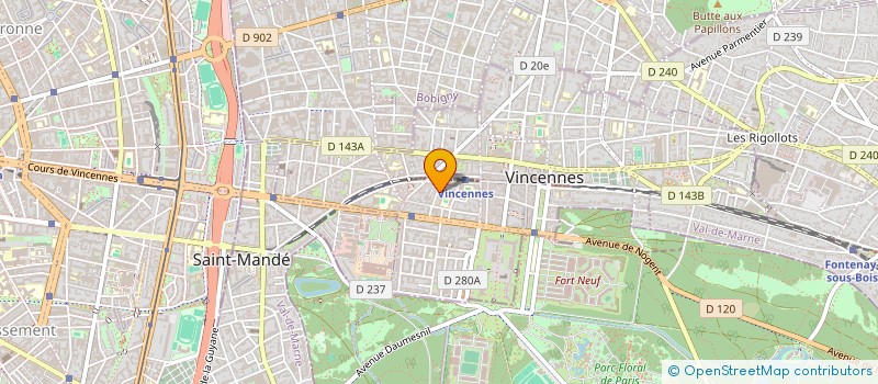 localisation de l'entreprise SOCIETE CIVILE A.P.B. à VINCENNES