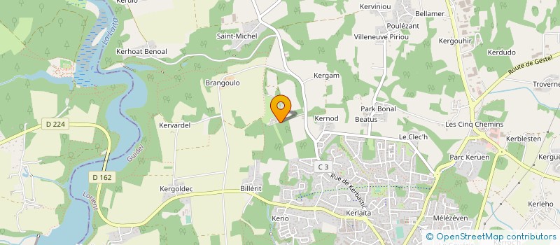 localisation de l'entreprise SOCIETE CIVILE AGRIC DOMAINE KERBASTIC  GUIDEL