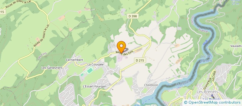 localisation de l'entreprise SOCIETE CIVILE ALCYON  VILLERS-LE-LAC